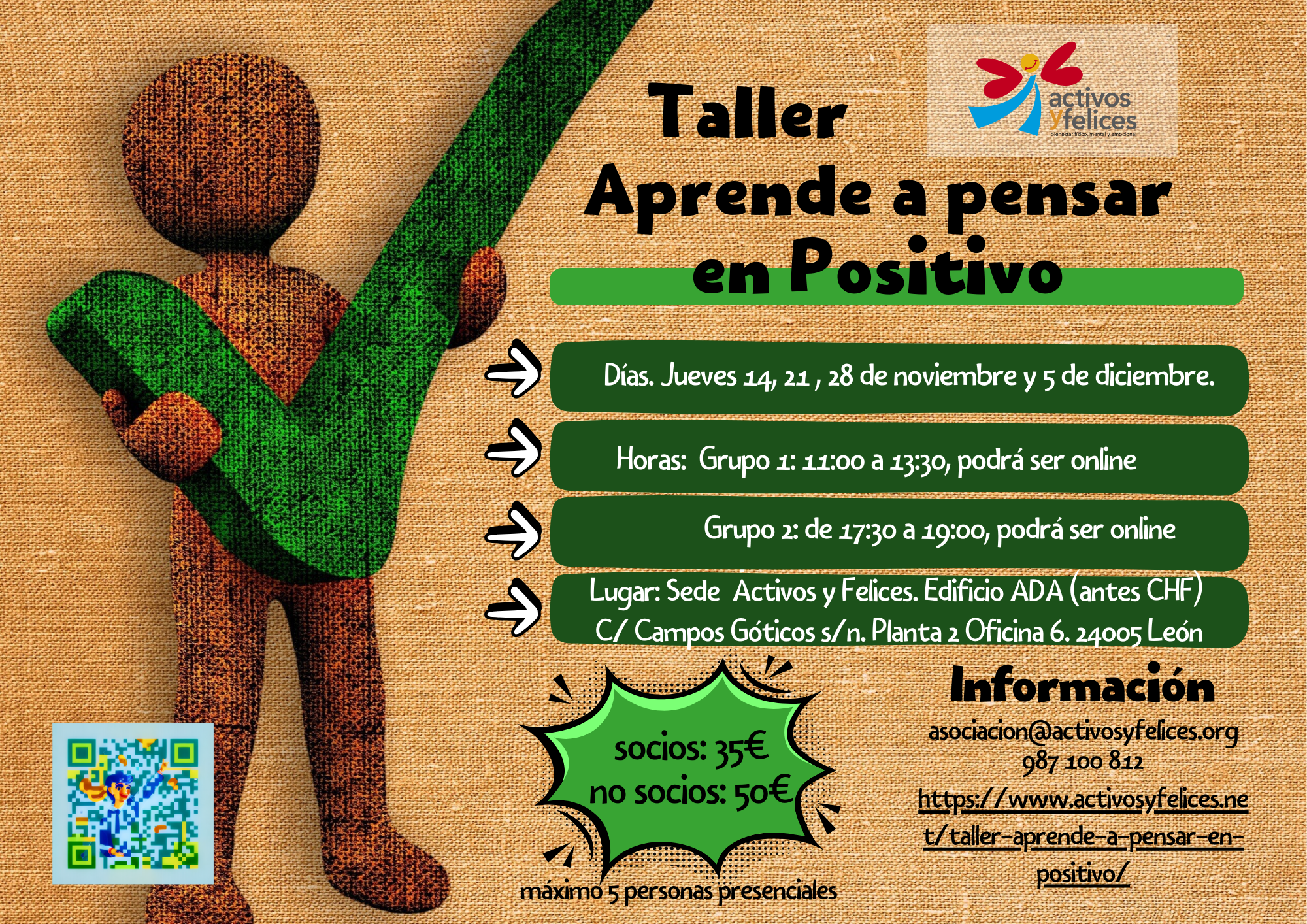 Taller Aprende a Pensar en Positivo